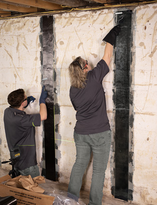 Carbon Fiber Strap Wall Installation